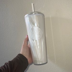 Starbucks White pearl dome lid venti tumbler
